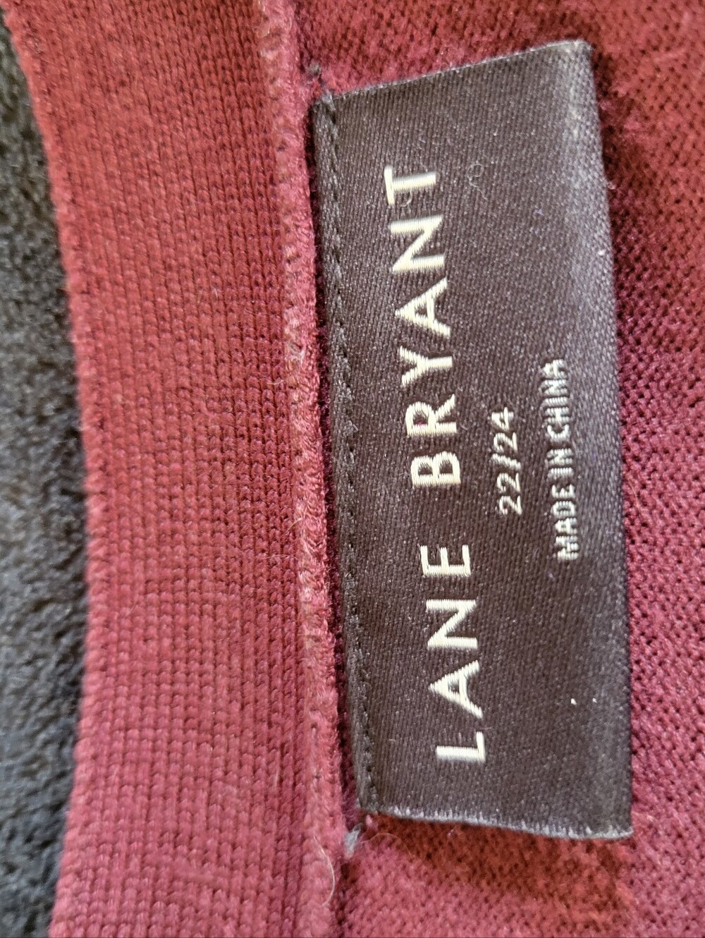 Lane Bryant Burgundy Open Front Cardigan - Picture 2 of 3